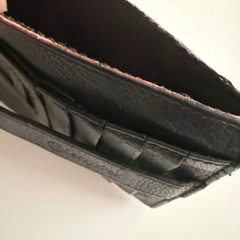 Black Leather C ard Holder  Wallet CengizPake Slim Minimalist Credit Card Case